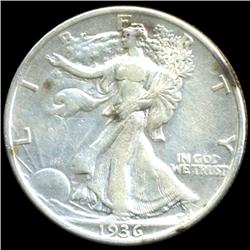 1936 Walking Liberty Half Dollar Hi Grade AU (COI-5967)