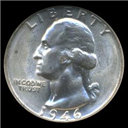 1946 Washington Silver Quarter Graded GEM (COI-6185)
