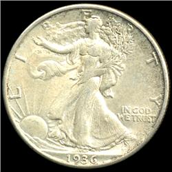 1936D Walking Liberty Half Dollar Hi Grade AU++ (COI-5949)