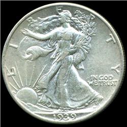 1939 Walking Liberty Half Dollar Hi Grade AU++ (COI-5958)