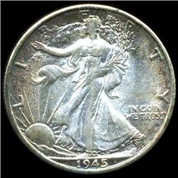 1945S Walking Liberty Half Dollar Hi Grade AU++ (COI-5975)