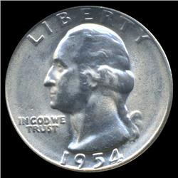 1954D Washington Silver Quarter Graded GEM Scarce Variety (COI-6172)