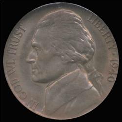 1940D Jefferson Nickel Graded GEM Rainbow Toned FULL STEPS (COI-6227)