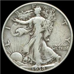 1938 Walking Liberty Half Dollar Better Grade (COI-5970)