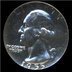 1955 Washington Silver Quarter Proof Graded PR70 (COI-6187)