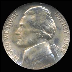 1945S Silver WW2 Jefferson Nickel Graded GEM (COI-6225)