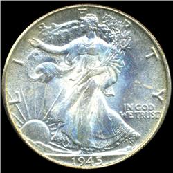 1945 Walking Liberty Half Dollar Hi Grade MS64+ CHOICE (COI-5972)