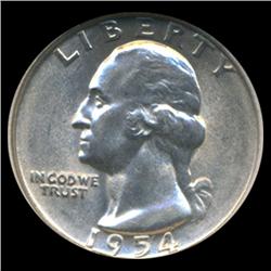 1954S Washington Silver Quarter Graded GEM (COI-6194)