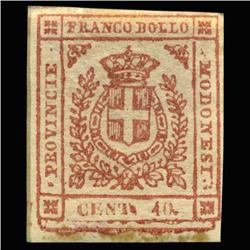 1859 RARE Italy Modena 2c Postal Stamp MINT (STM-0189)