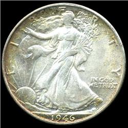 1946S Walking Liberty Half Dollar Hi Grade MS64+ CHOICE Toned (COI-5973)