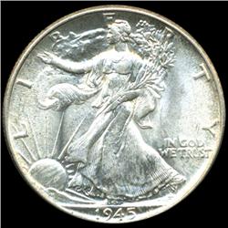 1945 Walking Liberty Half Dollar Hi Grade MS65+ GEM (COI-5971)