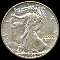 1942D Walking Liberty Half Dollar Hi Grade AU++ (COI-5959)