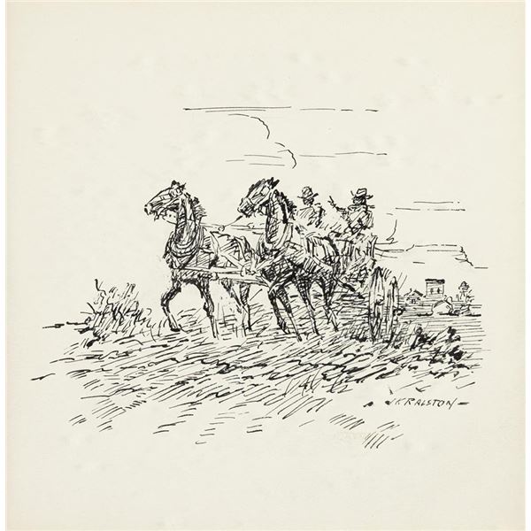 J.K. Ralston, two pen and ink