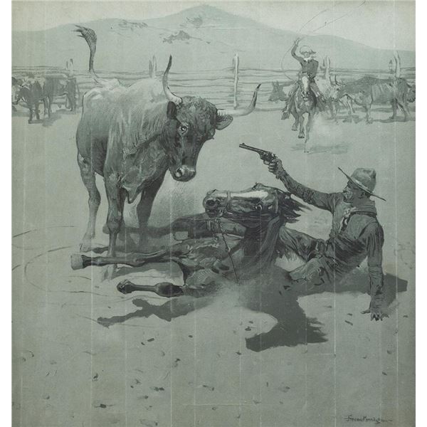 Frederic Remington, two lithographs