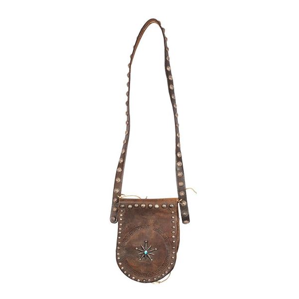 Leather Tacked Bag, 33.5" x 7.5"