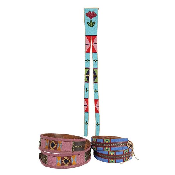 Three Crow Beaded Items,