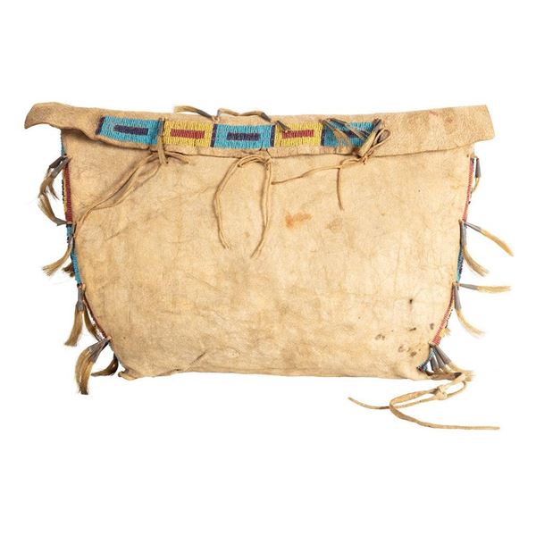 Crow Beaded Possible Bag, 20" x 12"