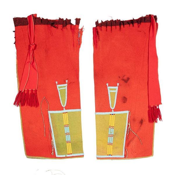 Crow Beaded Leggings, 31" x 14"