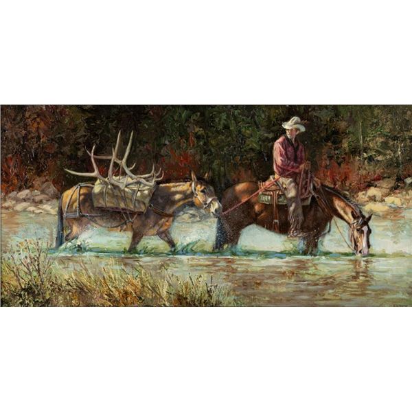 Brent Flory, oil on board