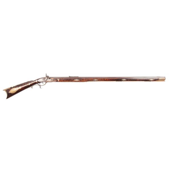 George Kopp Flintlock Kentucky Long Rifle, 38" octagon barrel