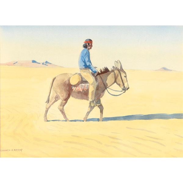 Leonard Reedy, three watercolors