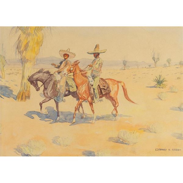 Leonard H. Reedy, two watercolors