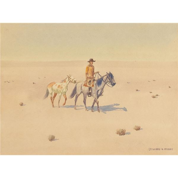 Leonard H. Reedy, three watercolors