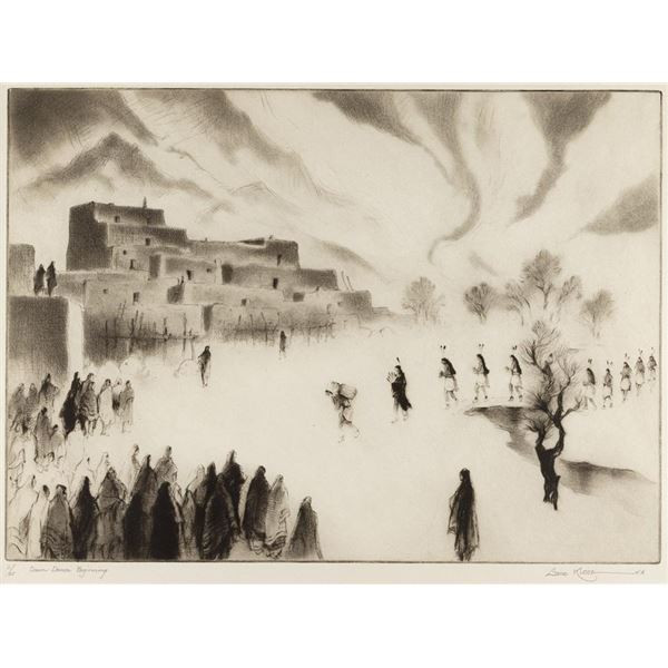 Gene Kloss, etching, drypoint, aquatint