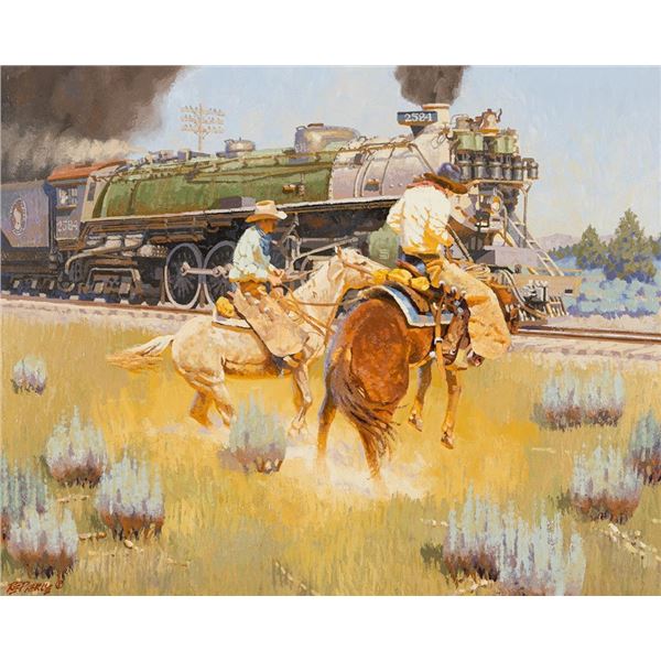 R.E. Pierce, oil on board