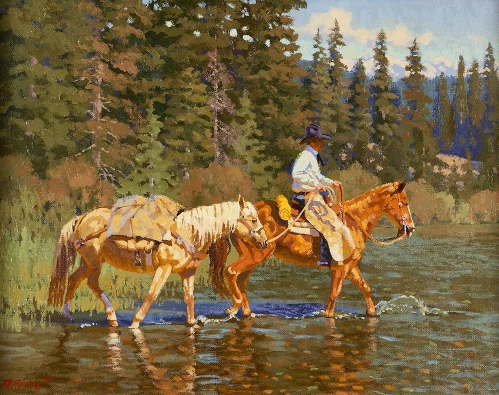 Reta Pierce R.E. Pierce, oil on canvasboard