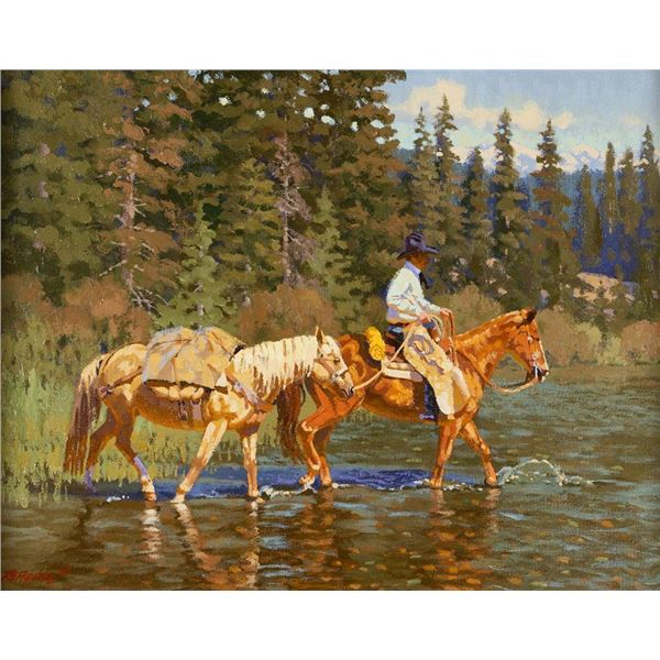 R.E. Pierce, oil on canvasboard