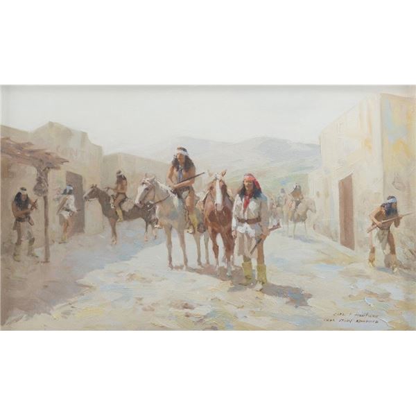 Carl Hantman, oil under glass