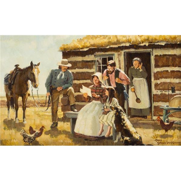 Don Spaulding, oil on board