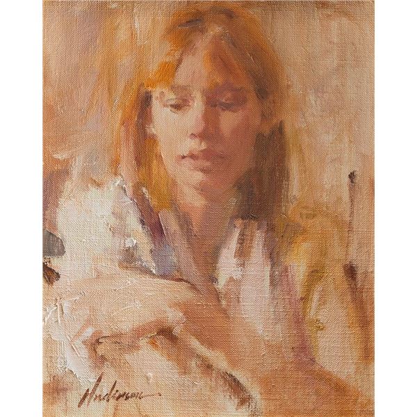 Carolyn Anderson, oil on board