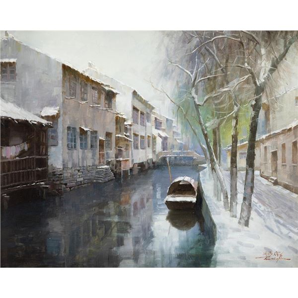 Jie Wei Zhou, oil on board