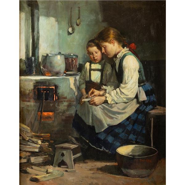 Lajos Markos, oil on canvas