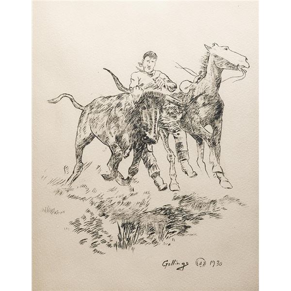 William "Bill" Gollings, etching