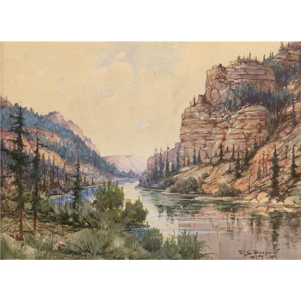 Edgar S. Paxson, watercolor