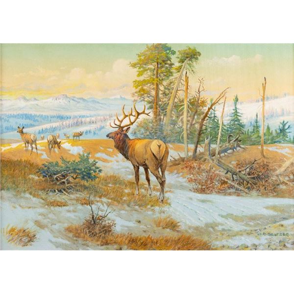 Olaf C. Seltzer, oil on board