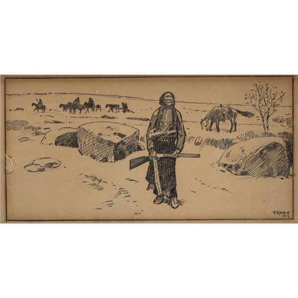 Henry Farny, pen and ink