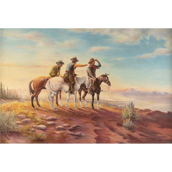 Ted Long, oil on board