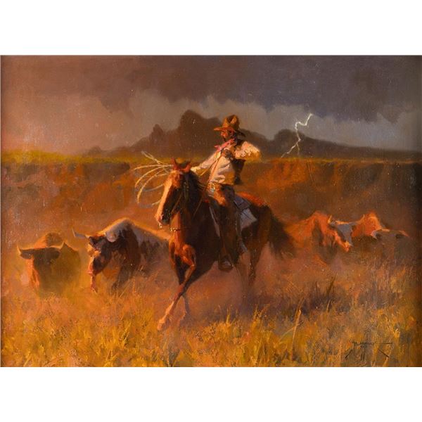 Dan Mieduch, oil on board