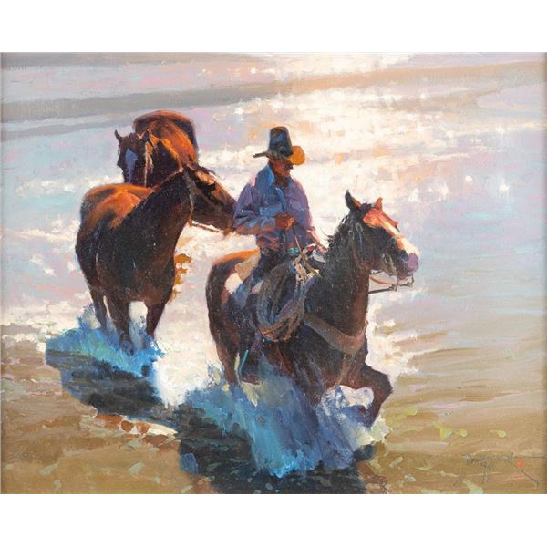 Dan Mieduch, oil on board