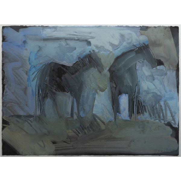 Theodore Waddell, oil, encaustic and graphite on paper