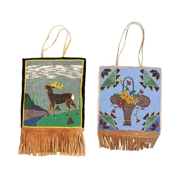 Two Beaded Plateau Bags