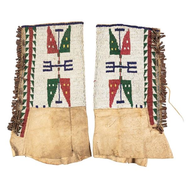 Cheyenne Beaded Woman's Leggings, 15" long