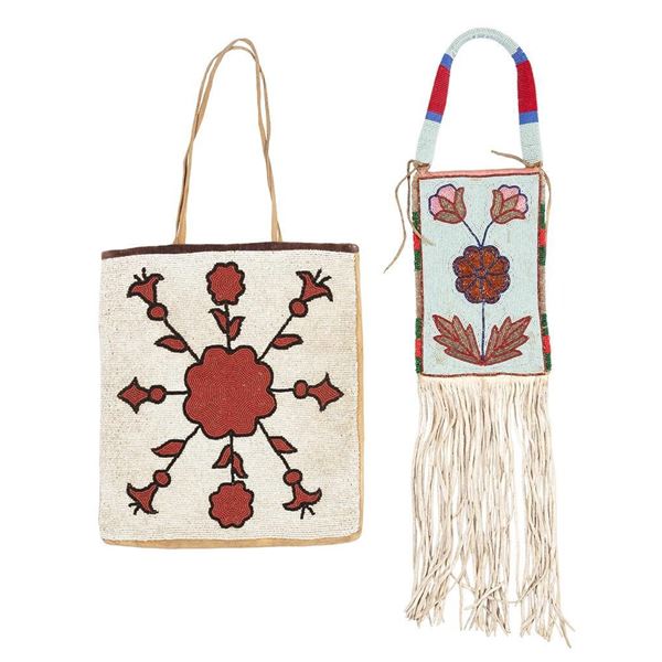 Two Beaded Plateau Bags