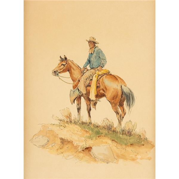 Olaf Wieghorst, watercolor