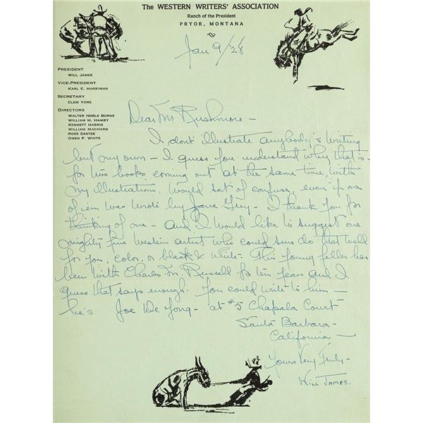 Will James Letter, Photos, and Funeral Expenses,