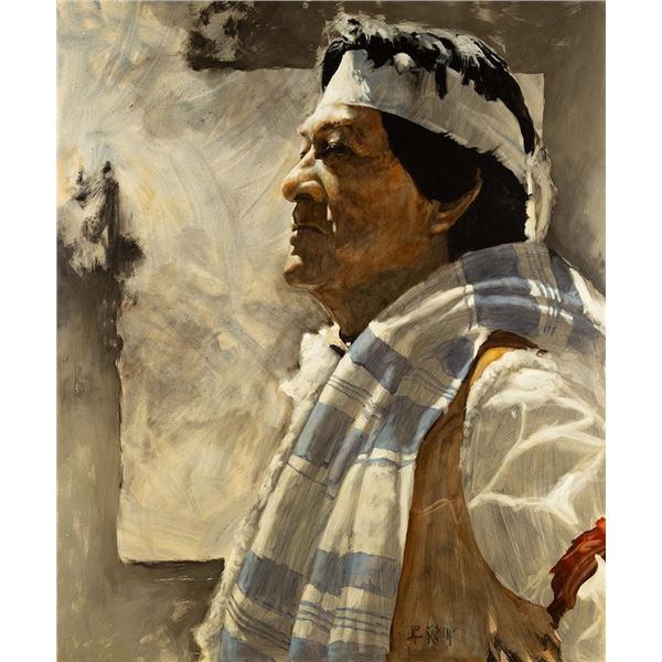 J.E. Knauf, oil on board